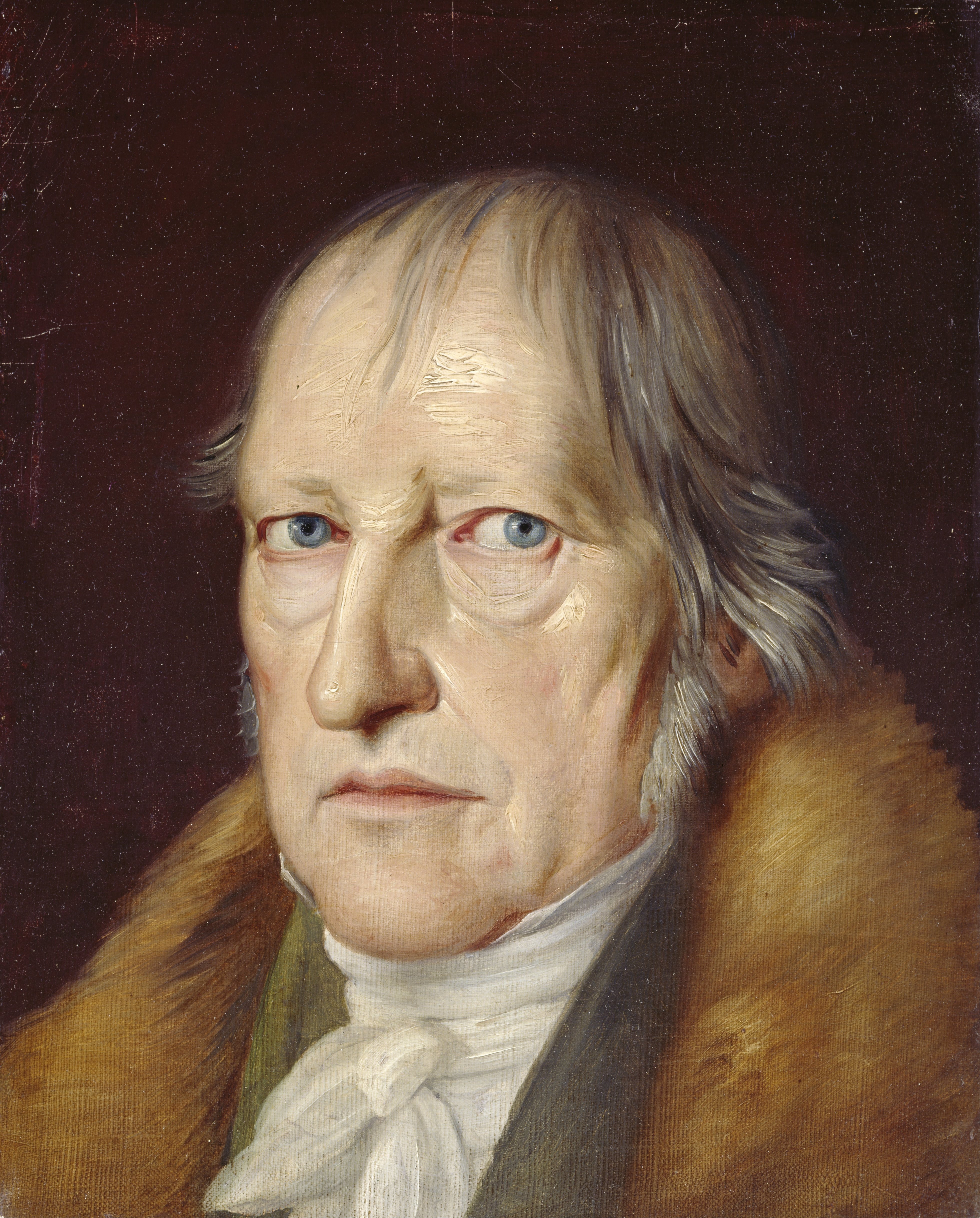 Jakob Schlesinger, Portrait of Georg Wilhelm Friedrich Hegel, 1831. An older man in a dark coat looks to his right, his expression composed and serious, set against a neutral background.