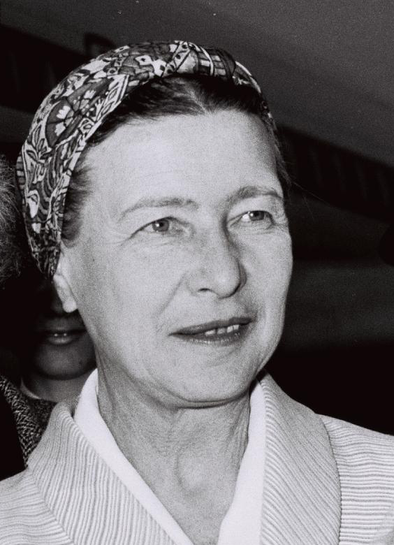Photograph of Simone de Beauvoir, 1967.